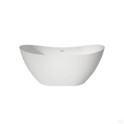 Baignoires autoportantes en acrylique, baignoires de trempage, baignoires profondes spacieuses de luxe, blanc