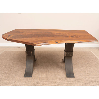 66" Walnut Live Edge Dining Table