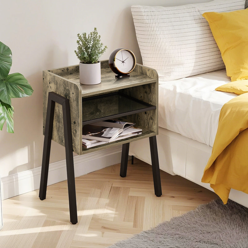 Table de chevet empilable Kempst, Gris
