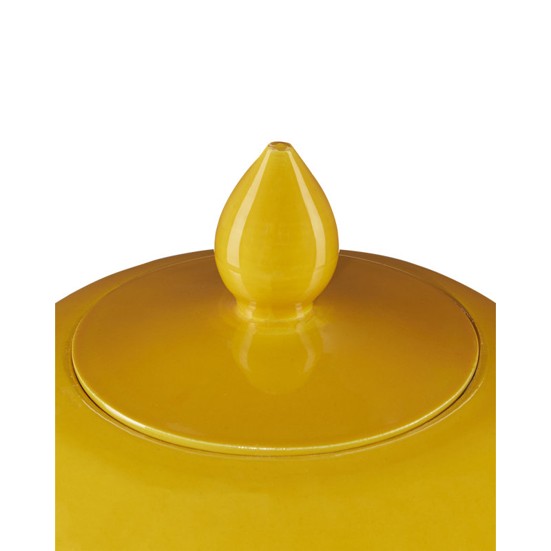 Imperial Yellow Porcelain Decorative Ginger Jar