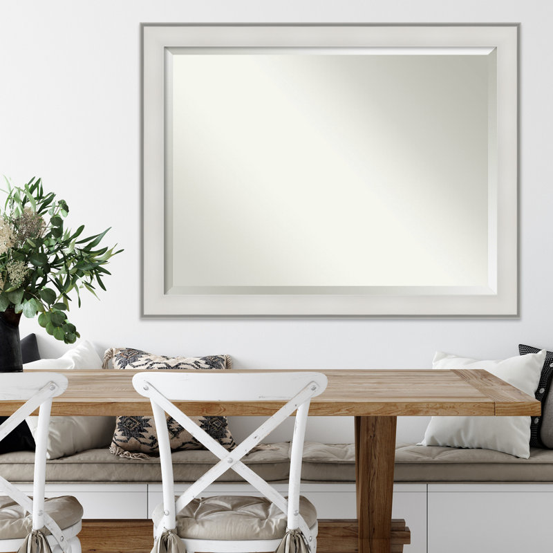 Dyana Flat Wall Mirror, 35" x 45", White