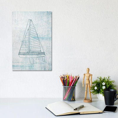 Daniela's Sailboat II 1 Piece Wrapped Canvas Wall Art