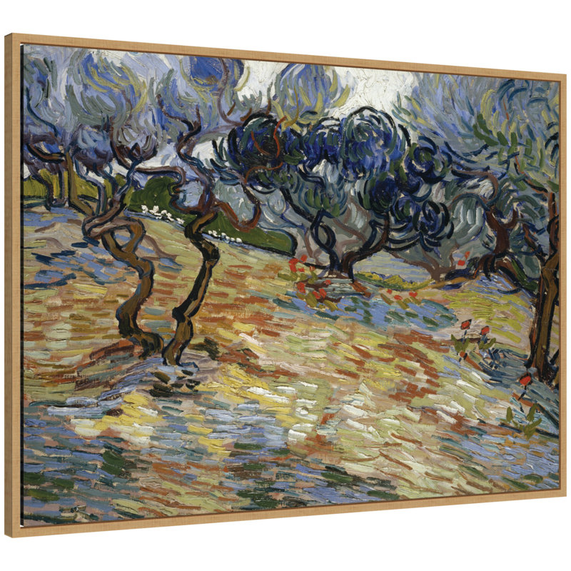 "Olive Trees" par Vincent van Gogh par Nostalgia Prints, reproduction d'art sur toile encadrée