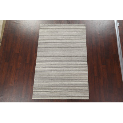 Tapis oriental rayé Gabbeh 5 x 8