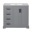 Meuble-lavabo moderne 36 po avec lavabo en céramique, portes à fermeture en douceur, tablette réglable et grand espace de rangement-2061174562