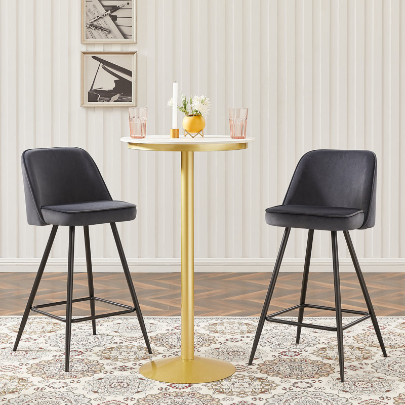 Shawny 72cm Stool, Dark Grey/Black