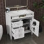 Meuble-lavabo de 36 po avec lavabo supérieur, armoire de rangement contemporaine avec 2 tiroirs et un tiroir basculant-995835368-995835369
