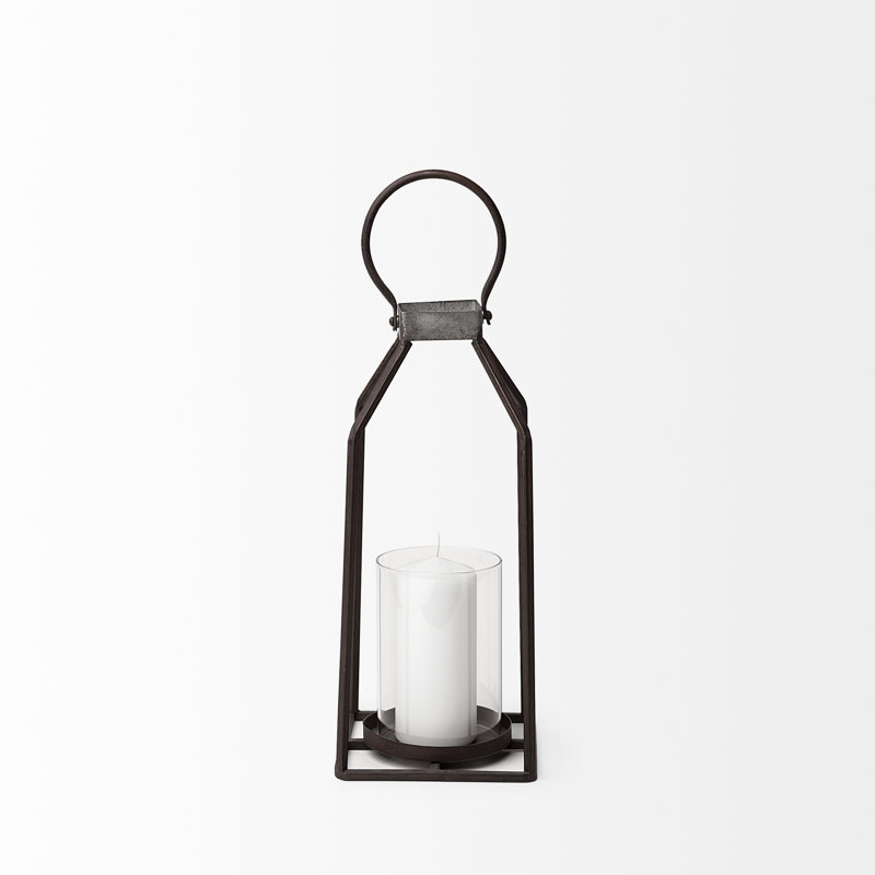 Tabletop Lantern, 16.25" H x 5.5" W x 5.5" D