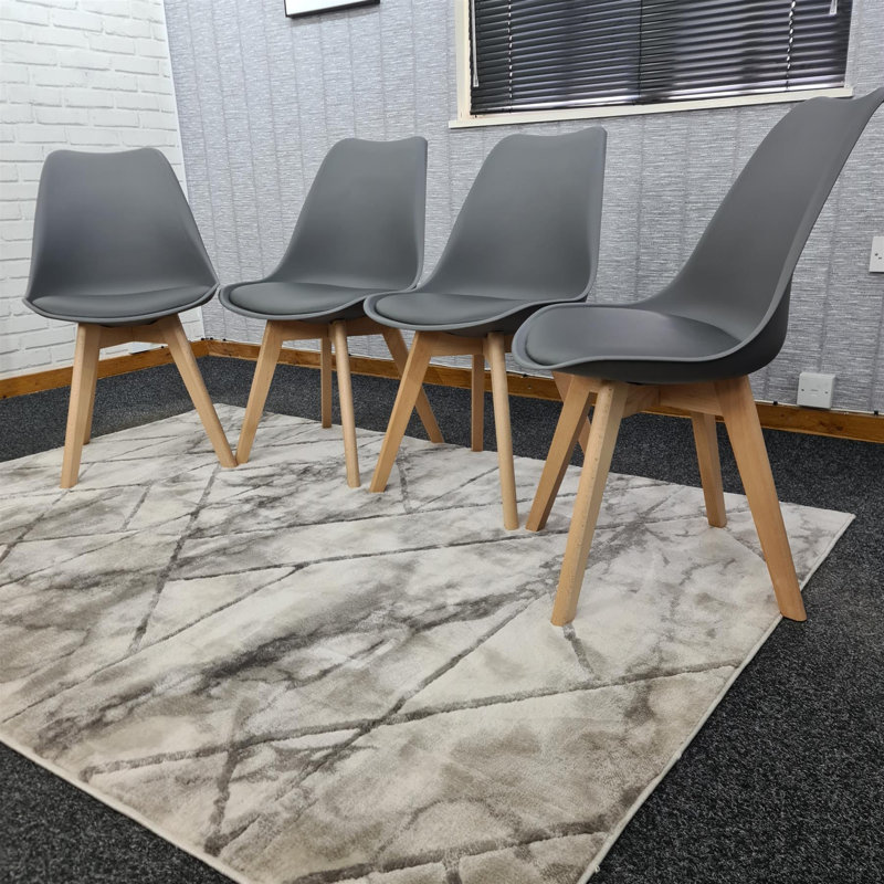 Dining Set, 75cm H x 140cm L x 80cm W  , Grey/Brown