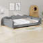 Upholstered Daybed With Cloud-Shaped Backrest-421908448