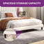 Lit plateforme tapissier avec lumières DEL-42799253