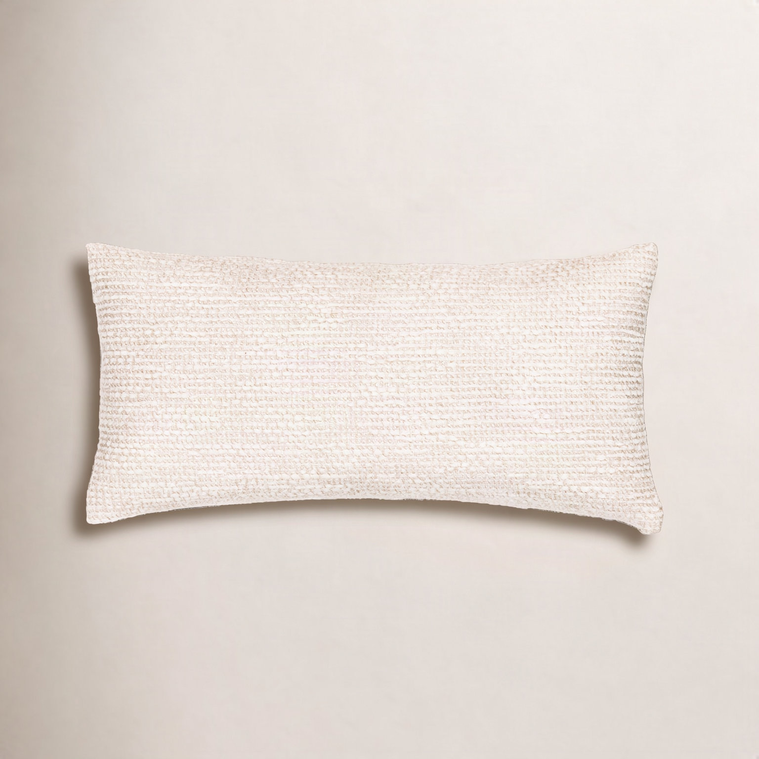 Throw Pillow, Feather, Beige, Rectangle 12"H x 21"W