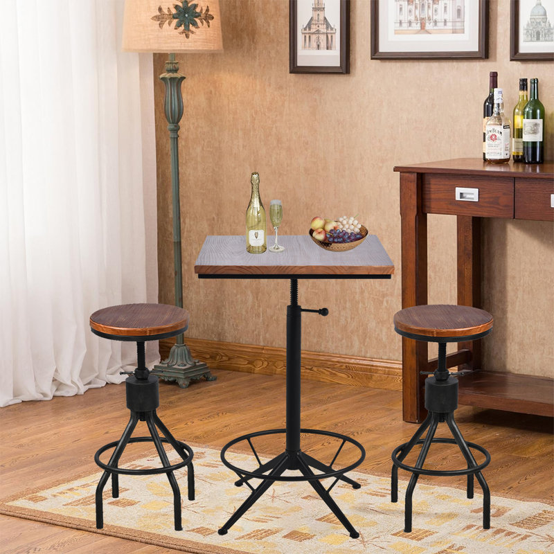 Jaisai 2 - Person Solid Wood Top Four Leg Dining Set