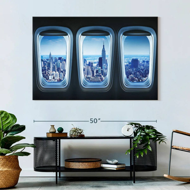 Mehar NY From Plane Window, 34" H x 51" W