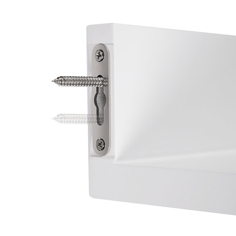 Lamberti 3 Piece Solid Wood Floating Shelf, White, 10cm H x 60cm W x 15cm D