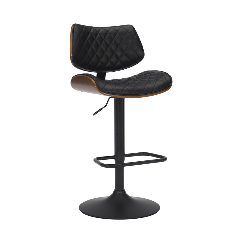 Tabouret de bar réglable en hauteur Dudley, Noir, noir, noir, noir
