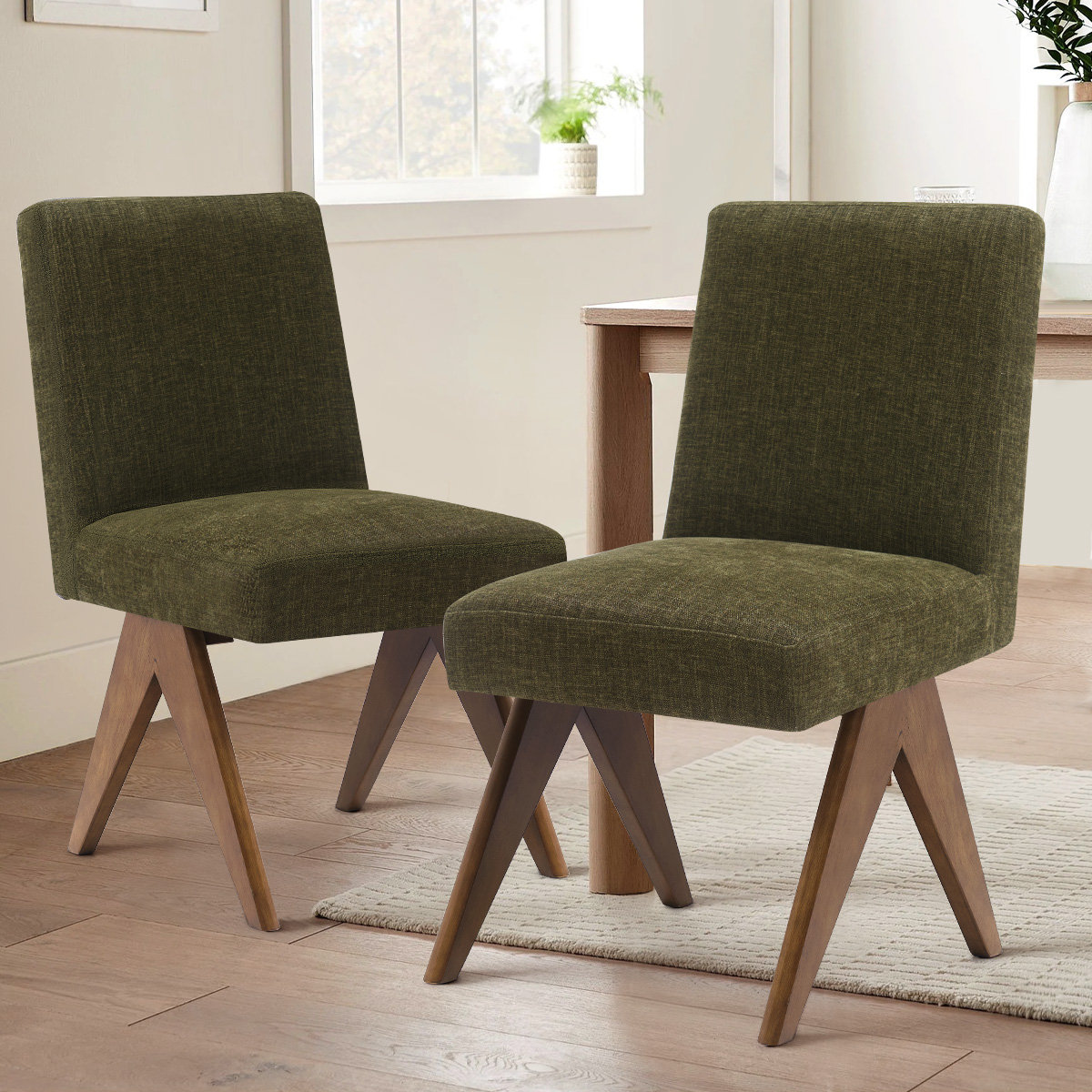 Brittnie Parsons Dining Chair, Olive Green