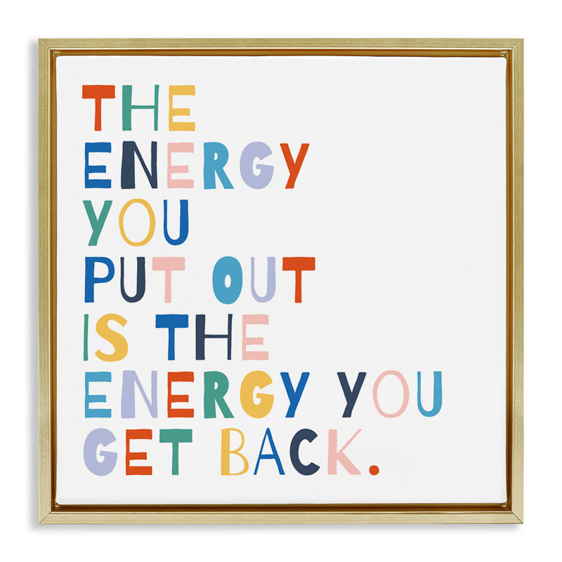 "Motivation" arc-en-ciel "phrase encadrée" par Moira Hershey, Cadre flottant métallique doré, H 25 po x l 25 po