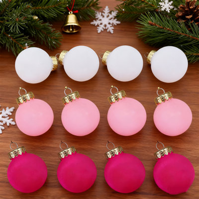 12Pcs Velvet Christmas Tree Ornaments, 2.4 Inch Soft Plush Decorative Balls For Holiday Home Decor, Festive Decorations, Elegant Ornaments Plastic Velvet Balls, Christmas Decorations