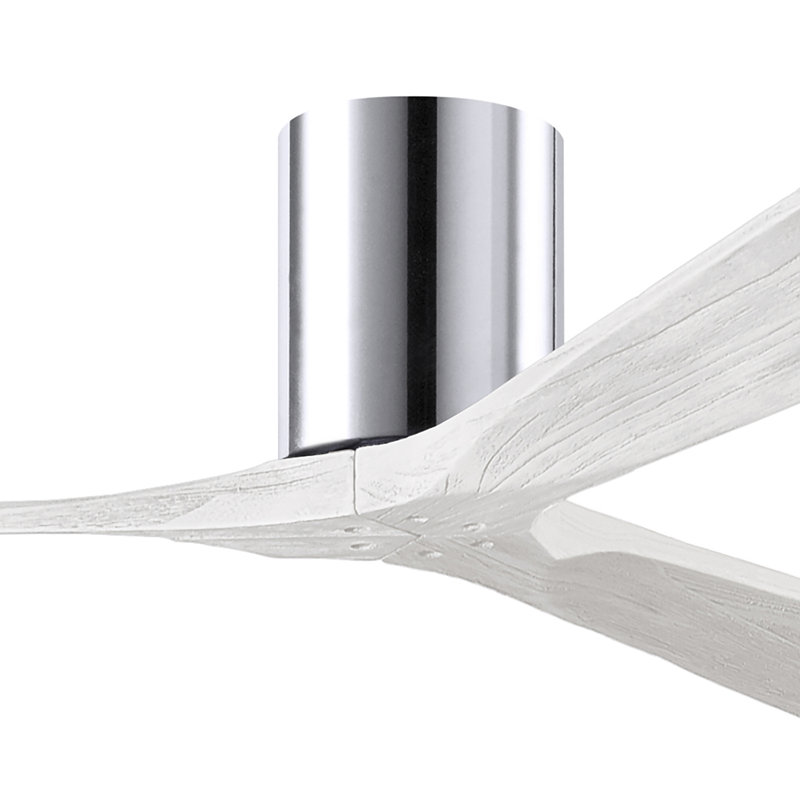 Irene Ceiling Fan, Polished Chrome, Matte White, 60"