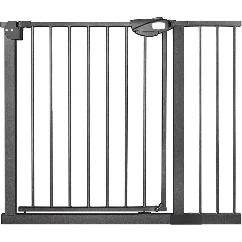 Metal Pressure Mounted Pet Gate, 95-105cm, Black