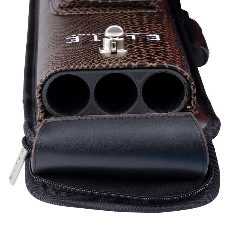 Elite 3 Butts and 5 Shafts Vinyl Pool Cue Case, 31, Brown