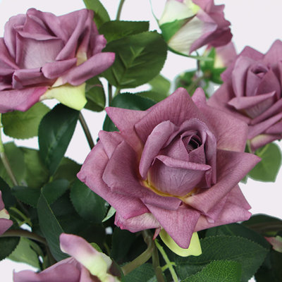 Fleur à 3 roses real touch