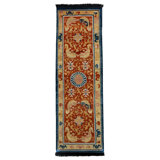Rug & Kilim’S Chinese Pictorial Runner In Gold And Orange All Over Pattern