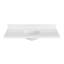 Comptoir de meuble-lavabo en quartz blanc Carrara de 48 po Ariel avec rebord à onglet de 1,5 po d'épaisseur avec lavabo simple ovale et dosseret inclus