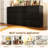 63" W 9-Drawer Sideboard with Metal Slides & Decorative Scalloped Design-207520135
