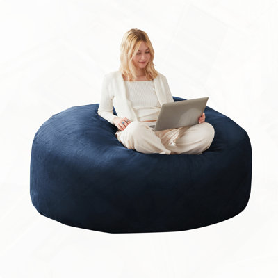 Memory Foam Bean Bag Chair Removable Cover Foldable Space Saving