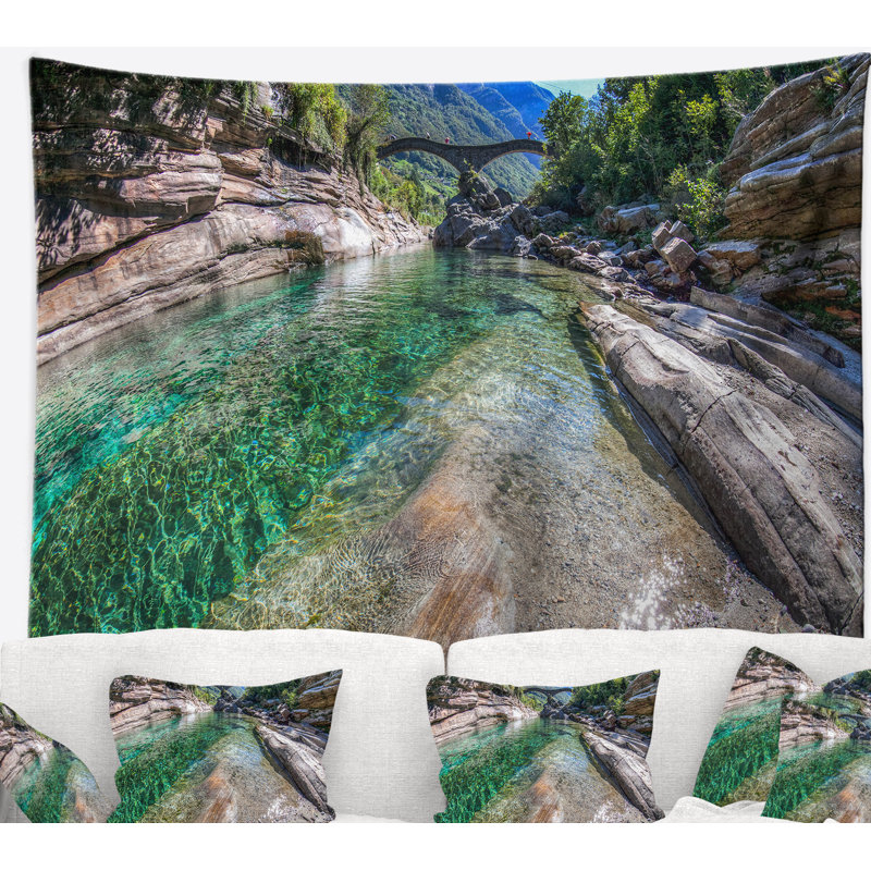 Tapisserie Ponte Dei Salti Val Verzasca, H 78 po x l 92 po
