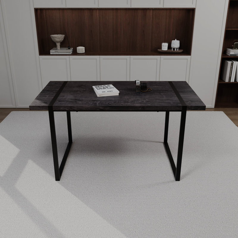 Table de salle à manger 59 po Modern, moderne avec pieds en métal