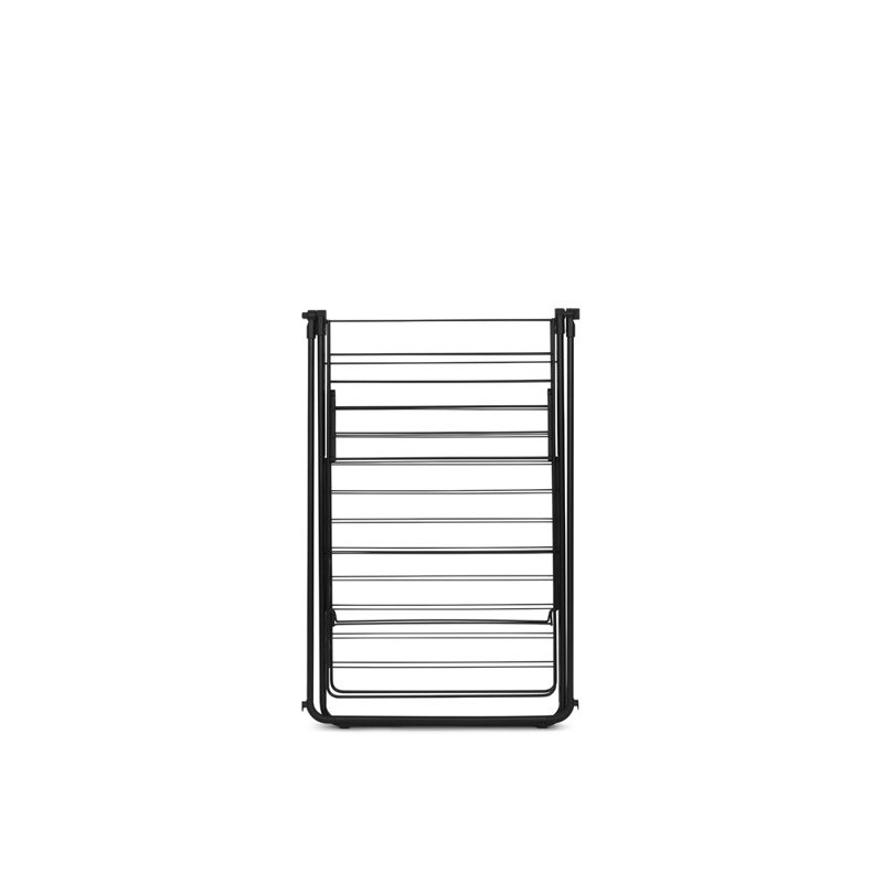 Séchoir à vêtements pliable avec tringle à vêtements (82 pieds) BrabantO HangOn, Noir mat