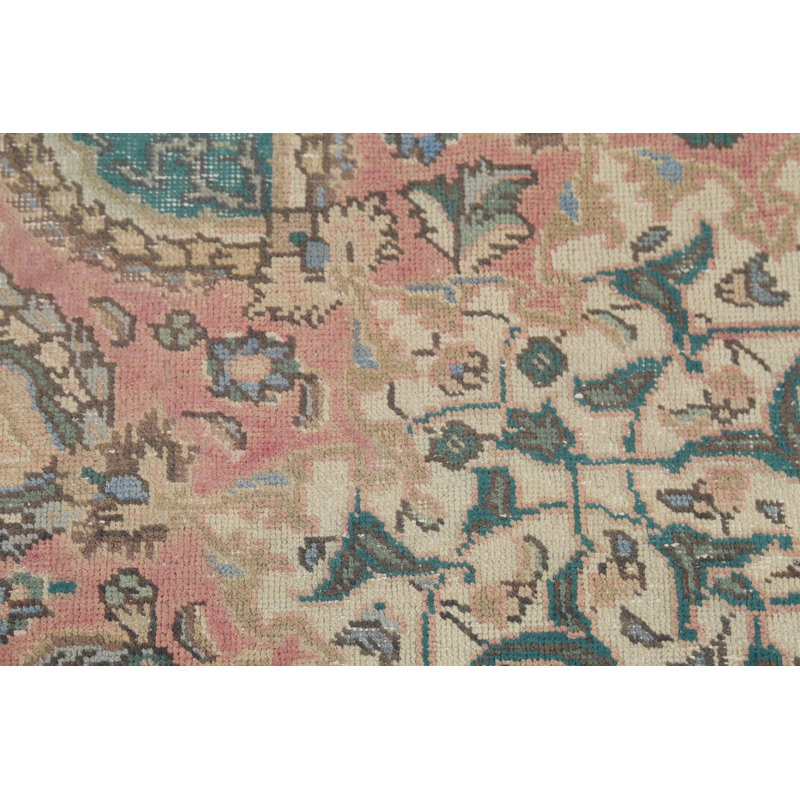 Tapis traditionnel rose rétro 10 x 13