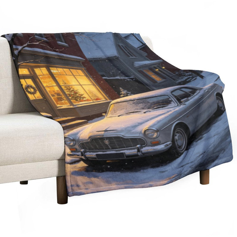 Jeté enneigé flanelle de luxe, couverture douce et chaude pour le canapé-lit du salon, 60 x 80 po