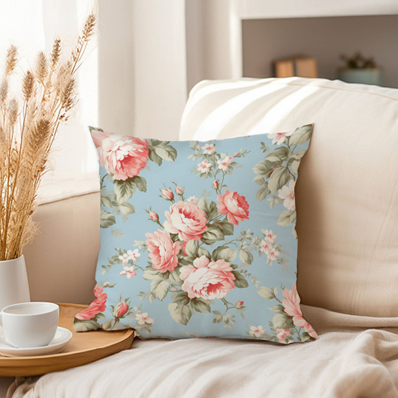 Floral Flower Dreams Pattern IV Shabby Elegance, 18"H x 18"W