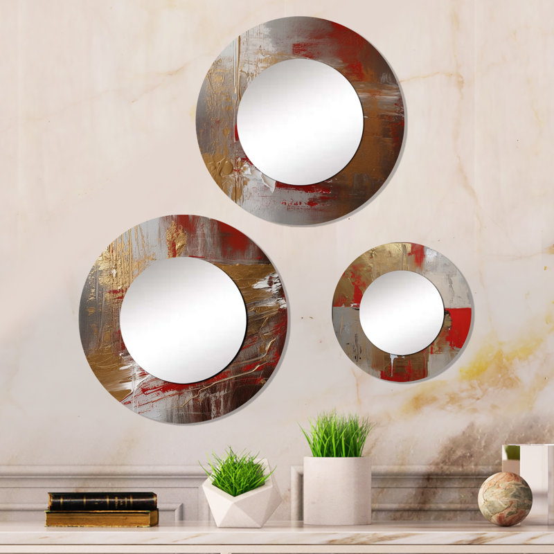 Baldovino Metal Round Mirror