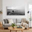 Art mural sur toile noir et blanc Cairn on Misty Ridge-914284907