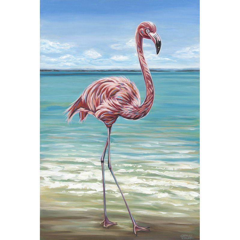 Beach Flamingo I, H 48 po x l 32 po x P 1,25 po