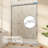 44-48" W x 76" H Double Sliding Frame Shower Door with 1/4"（6mm） Clear Tempered Glass, Chrome-119282912-129224096