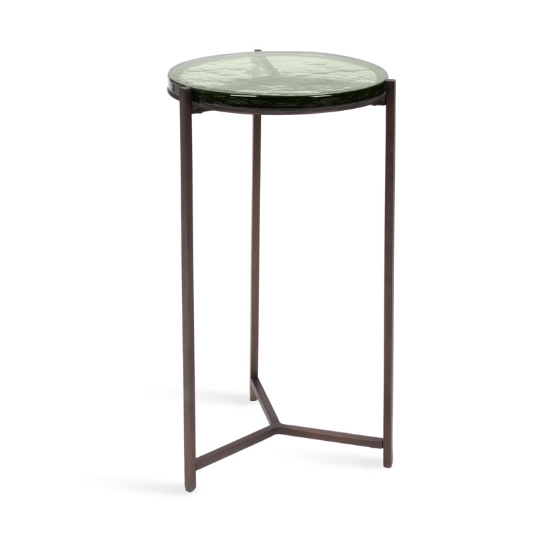 Eveland Modern Round Glass Side Table