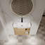 Meuble-lavabo mural avec lavabo en céramique blanche-1055327269