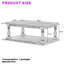 Table basse rétro avec pieds de colonne de vase artistique - Table de centre en bois de placage de pin pour salon ou bureau-542428898