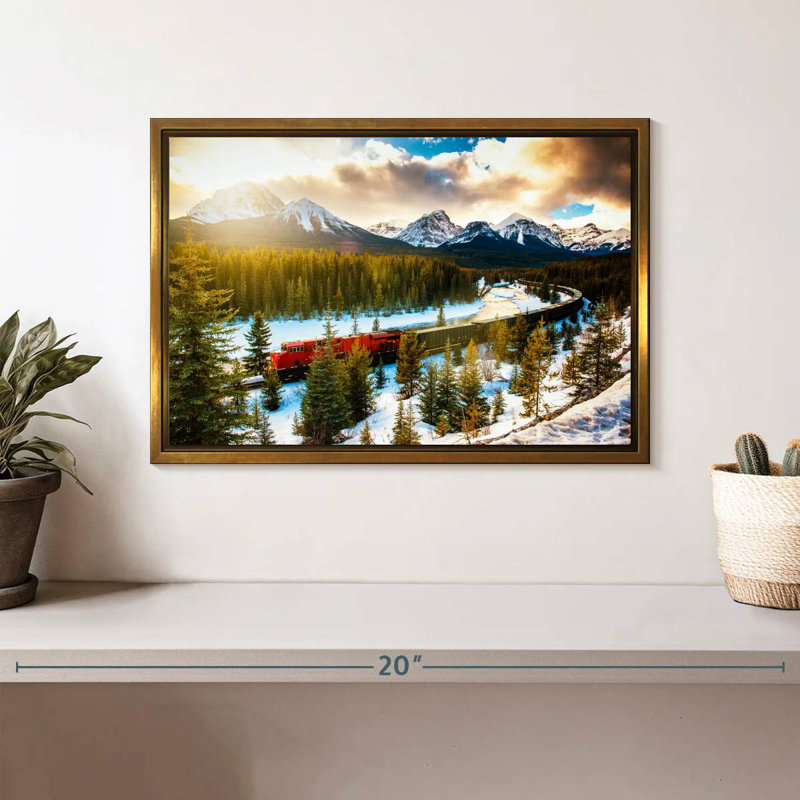Chemin de fer du Canadien Pacifique, Cadre flottant doré, 13 po x 9 po