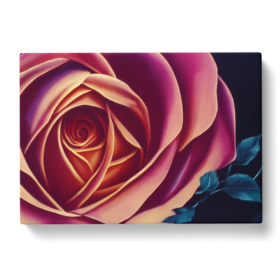 Legendary Rose Flower - Wrapped Canvas