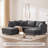 Krystynn 89'' Square Arms Modular Sofa-1599779537