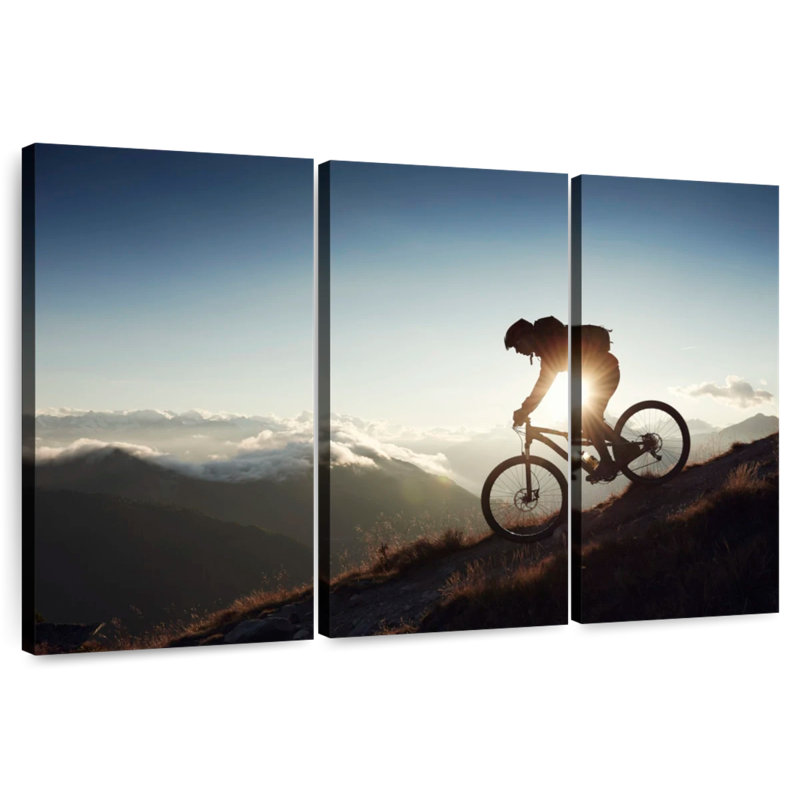 Sireci Biking Downhill, 20" H x 33" W