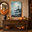 Phare sur falaise rocheuse surplombant l'océan - Toile murale d'Halloween-2035486976