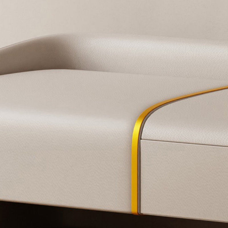 Banc rembourré beige, Beige